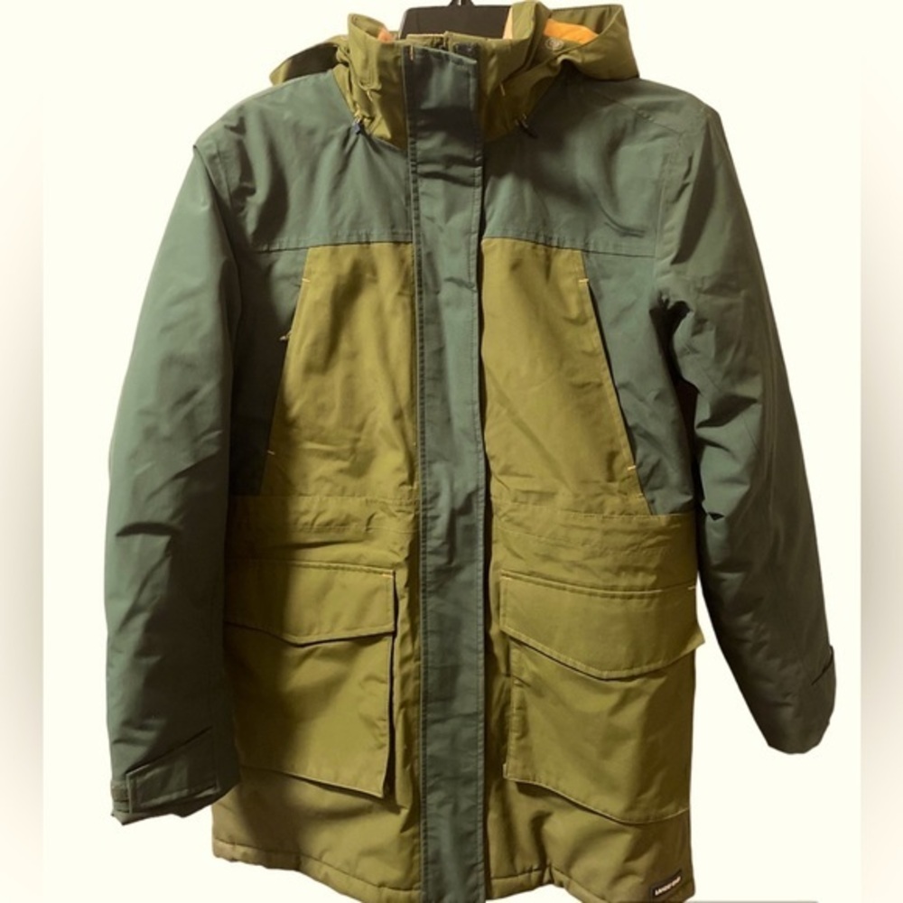 LANDS' END‎ SQUALL COAT Size S INSULATED WATERPROOF PARKA WILLOW GREEN 518818